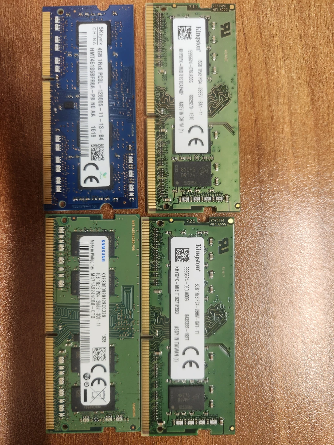 Assorted Laptop RAM Modules