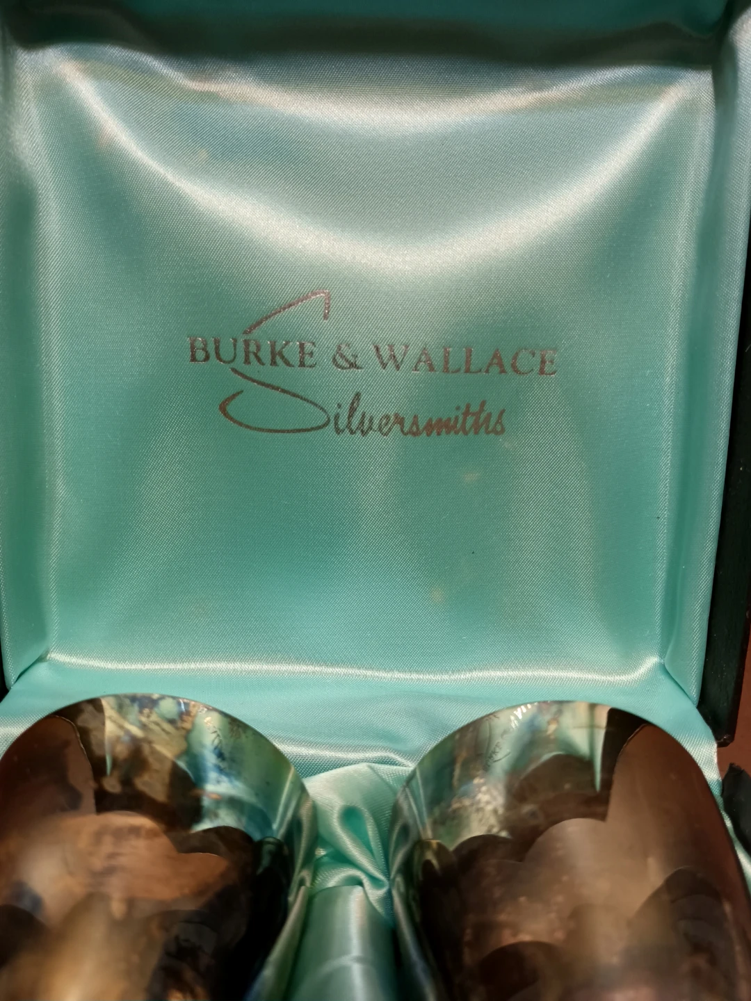 Burke & Wallace Silver Plated Goblets with Box