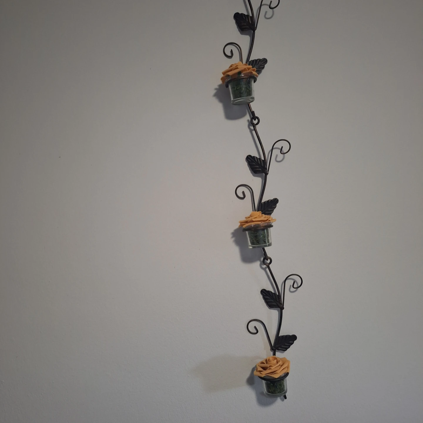 Wall Mounted Candle Holders with Rose Accents - photo 2