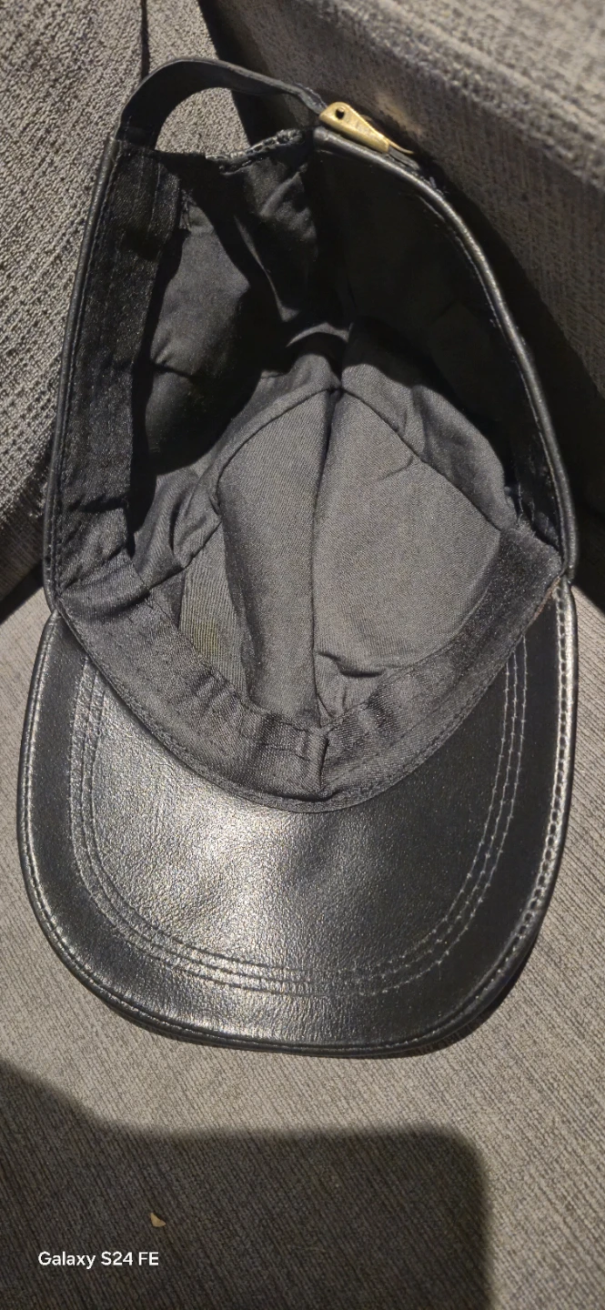 Black Leather Baseball Cap - photo 3