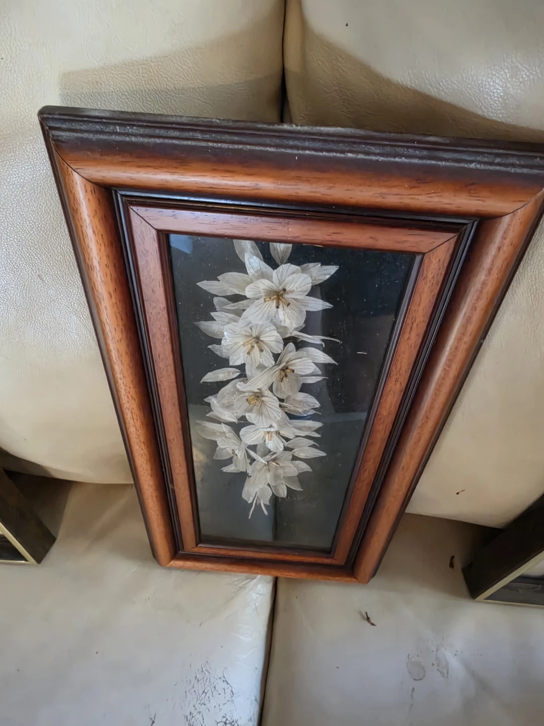 Vintage Framed Dried Flower Art - photo 2
