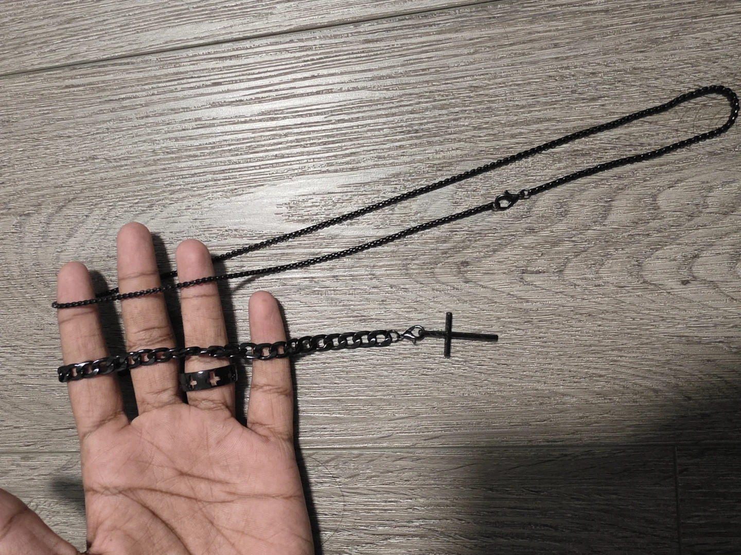 Black Cross Jewelry Set