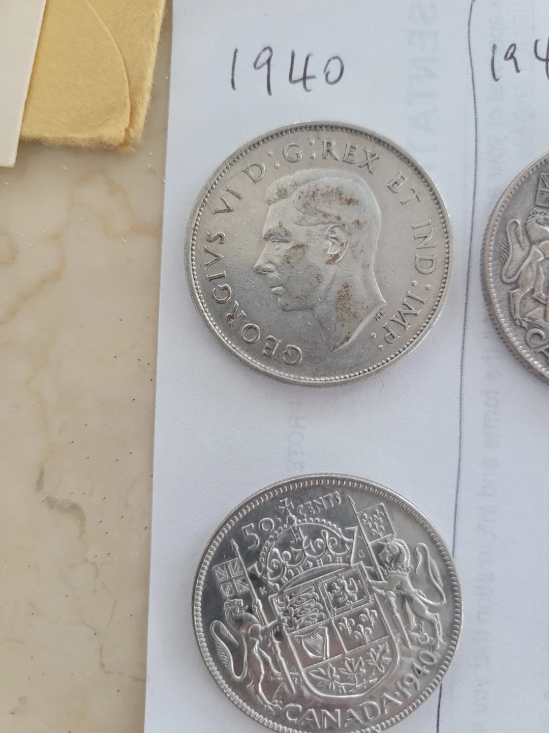 1940 Canada 50 Cents Coin