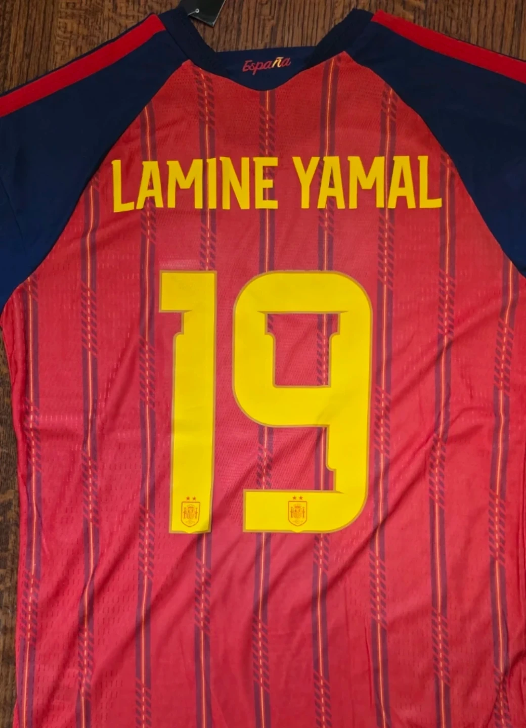 Lamine Yamal Spain jersey with 2 stars