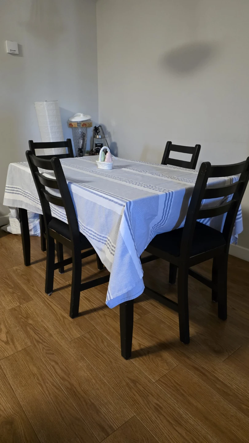 Black Dining Table and Four Chairs - photo 2
