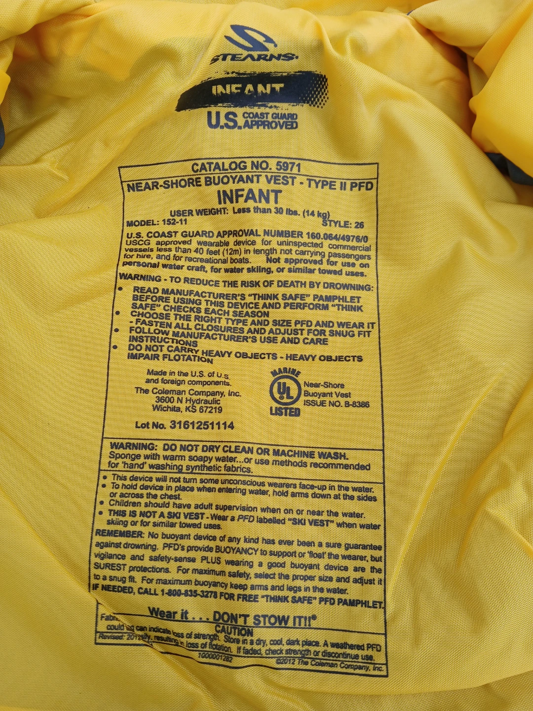 Infant life jacket 🏈 - photo 2