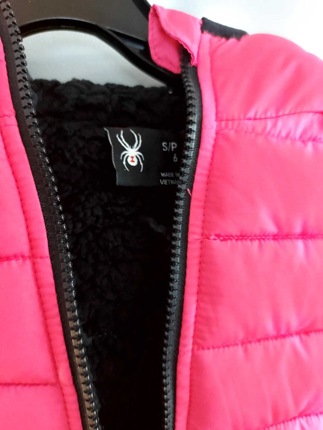 Spyder Kids Sherpa-Lined Puffer Jacket, Pink, Size 6 - photo 2