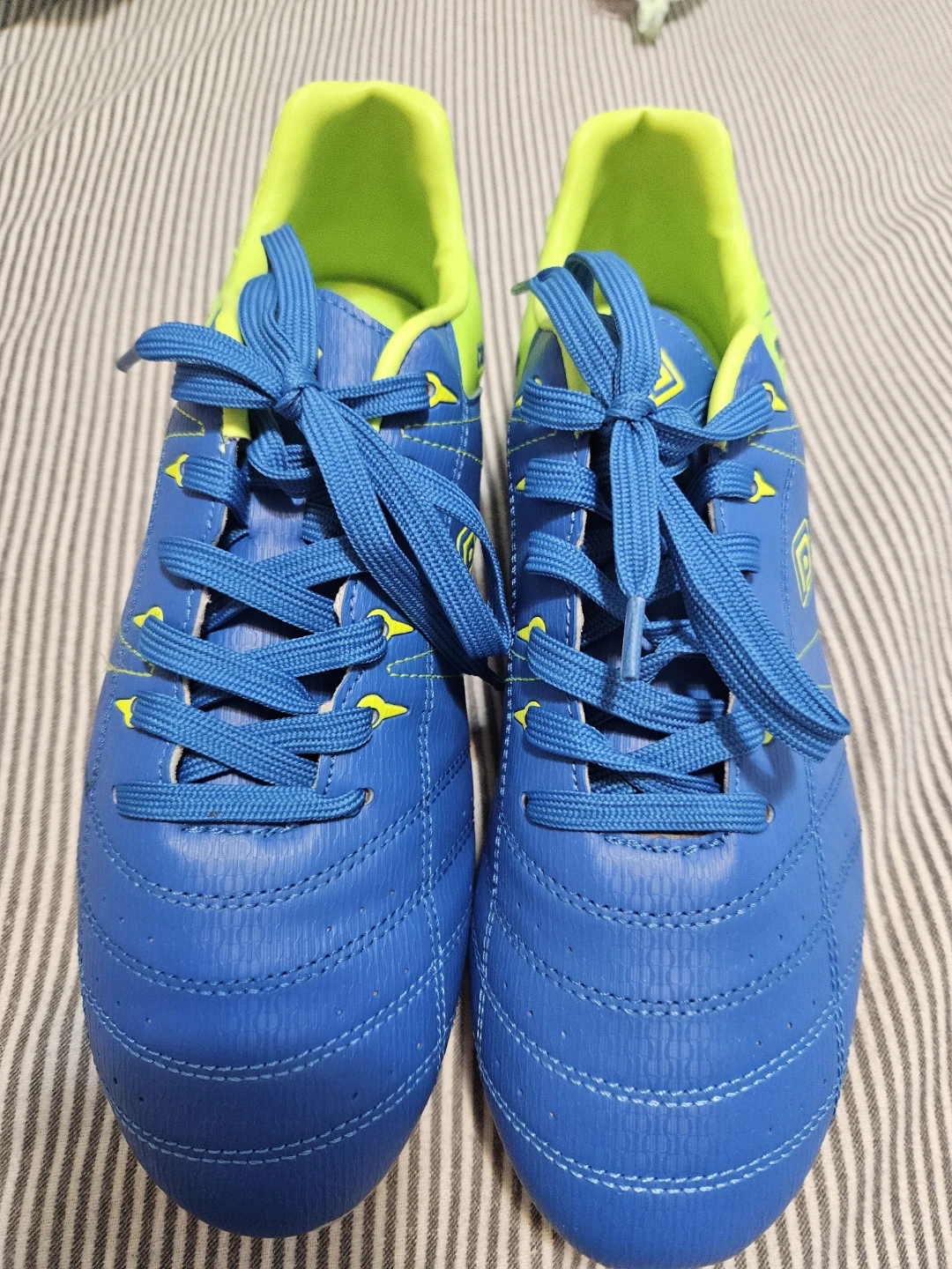 Blue and Neon Yellow Soccer Cleats size 8 adults