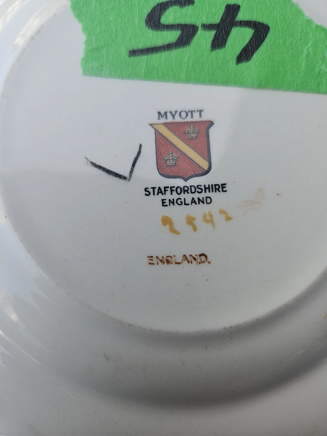 Myott Staffordshire England Floral Plate - photo 4