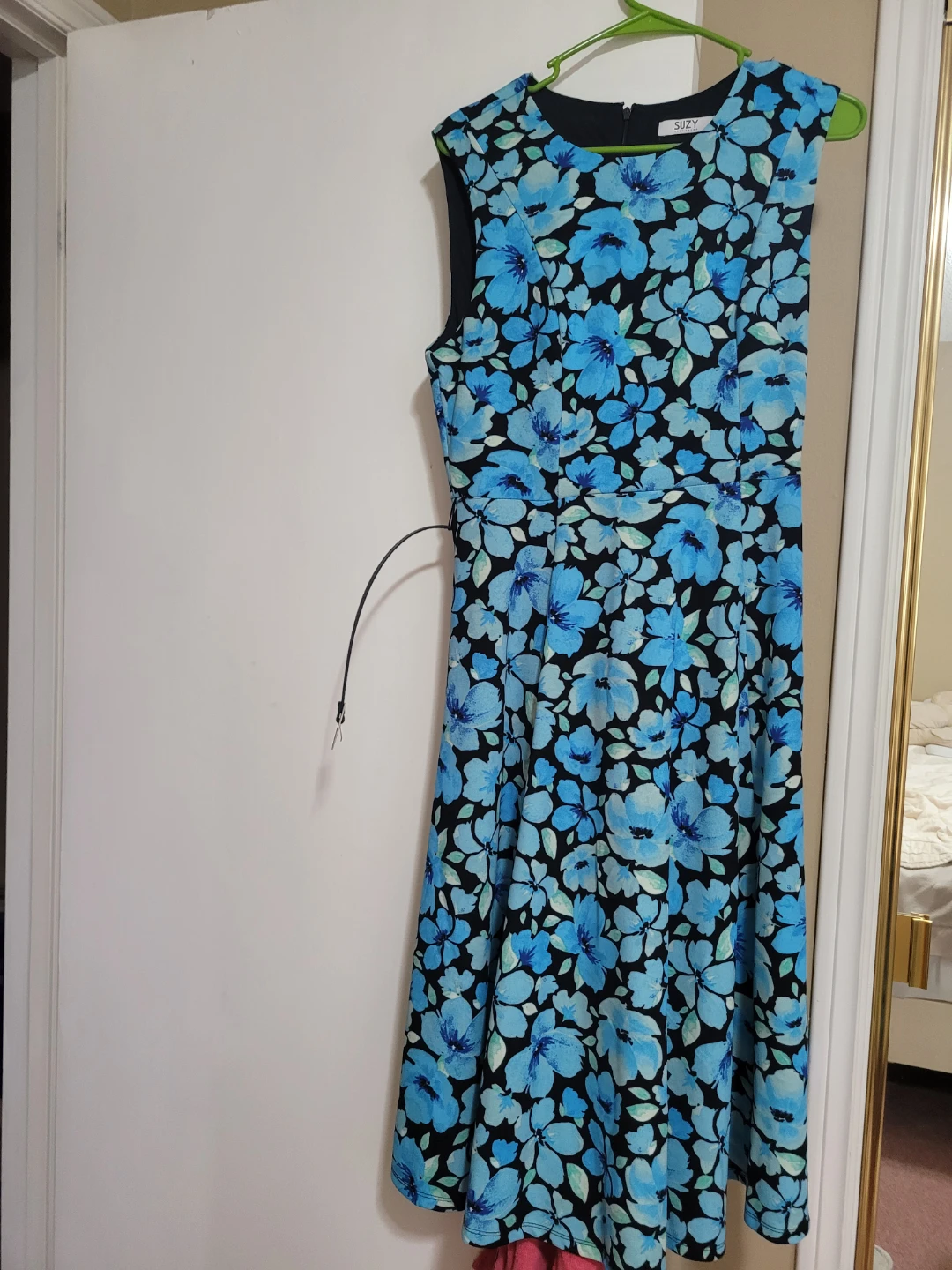 S🏈uzy Floral Sleeveless Dress