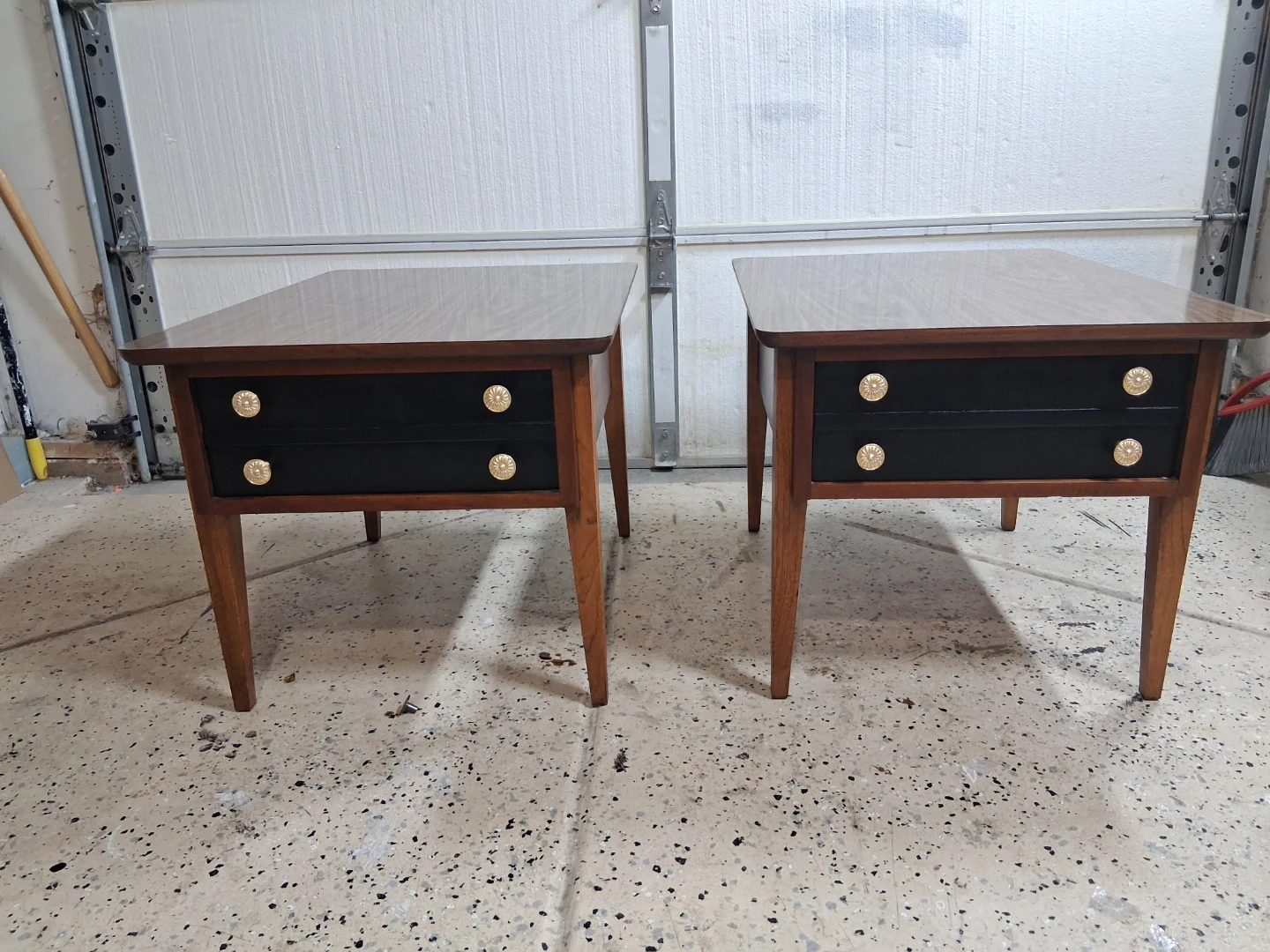 Set of Two refreshed Lane  Style End Tables