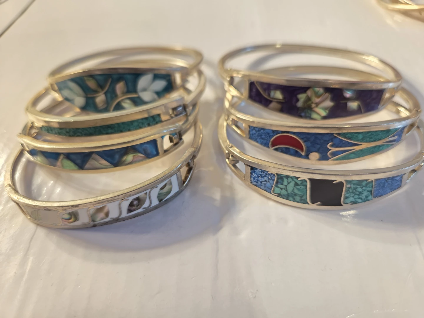 Assorted Inlaid Bracelets - Sterling Silver filled - photo 2
