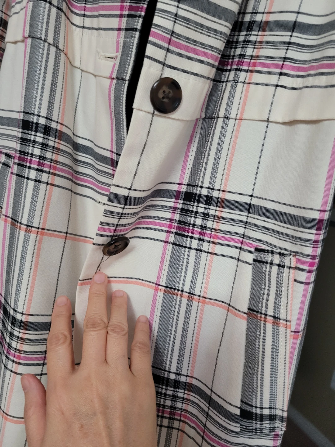 Merona Plaid Trench Coat🏈 - photo 3