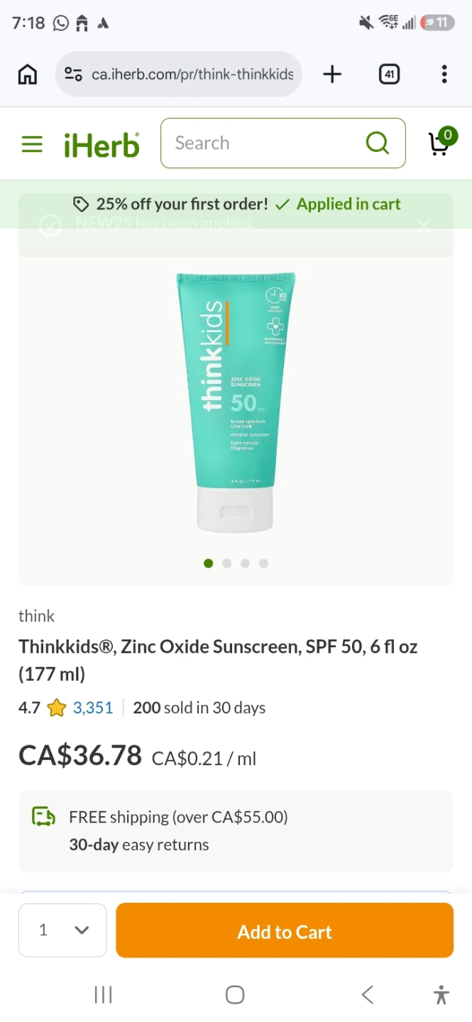 Thinkkids Zinc Oxide Sunscreen SPF 50 - photo 2