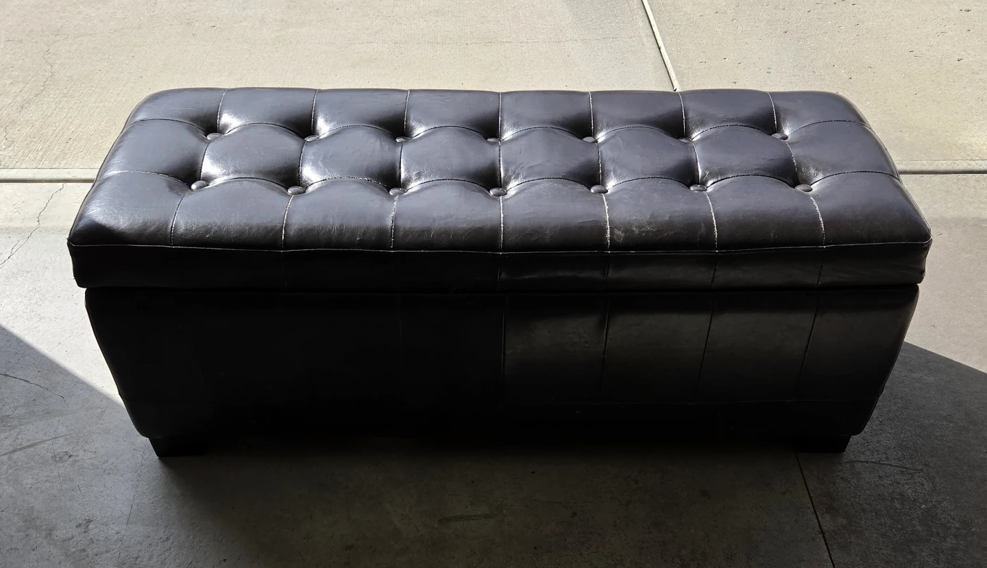 Dark Brown Storage Ottoman