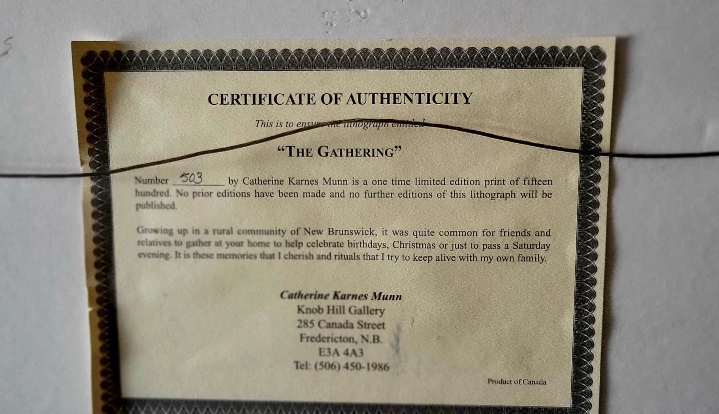 Catherine Karnes Munn Signed Limited  The Gathering 23x20" - photo 2