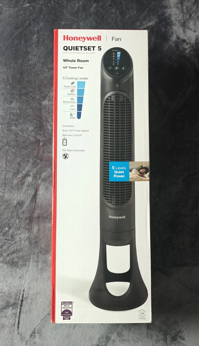 Honeywell QuietSet 5 Whole Room 40-inch Tower Fan