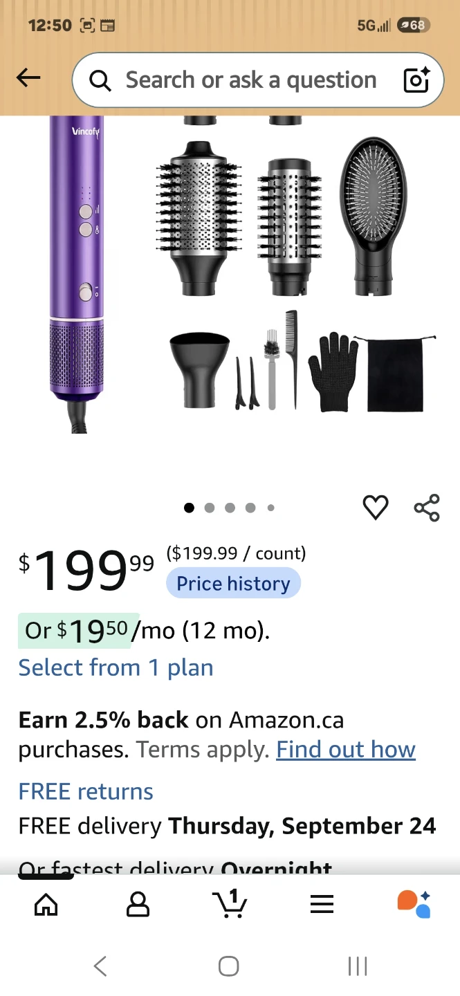 Vincofy 7-in-1 Air Styler Hair Dryer Brush - photo 2