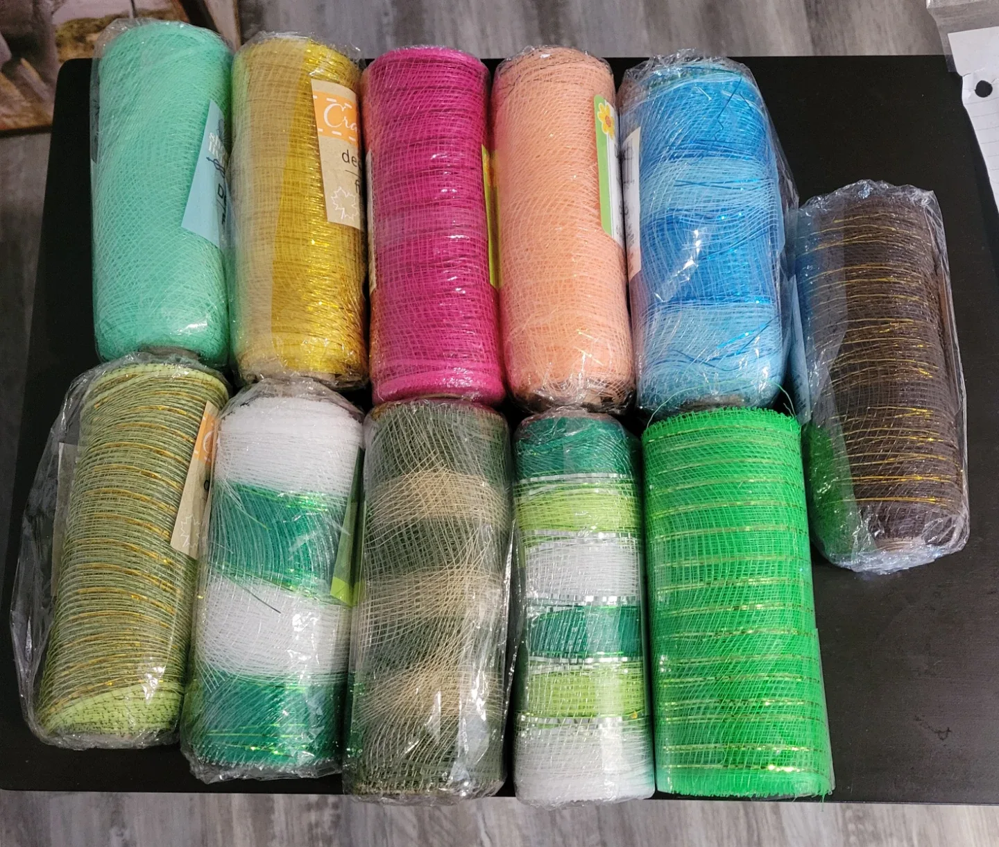 LOTS of Decorative Mesh (75 cents per roll) See photos please