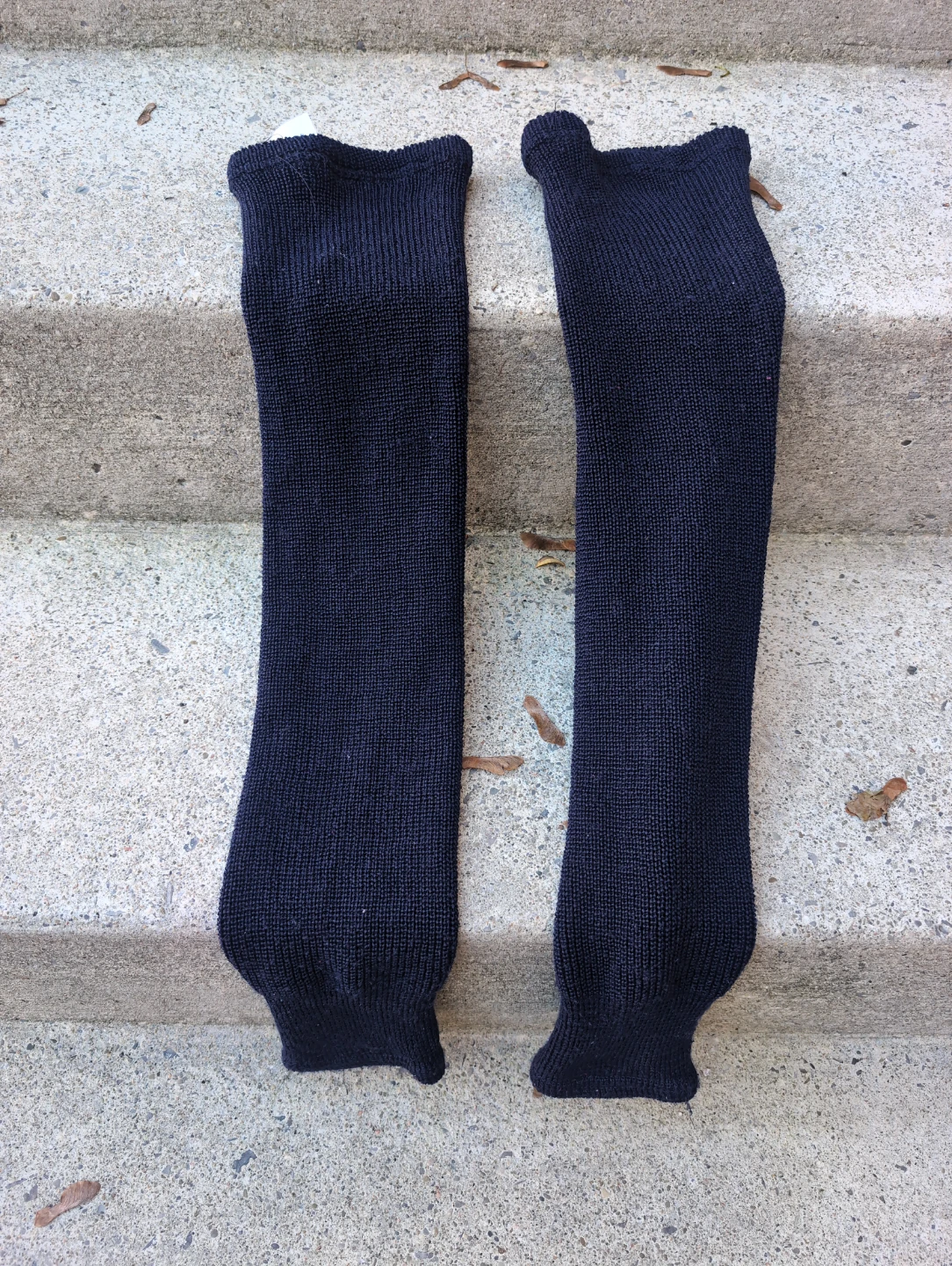 Black Knitted Junior Hockey Socks