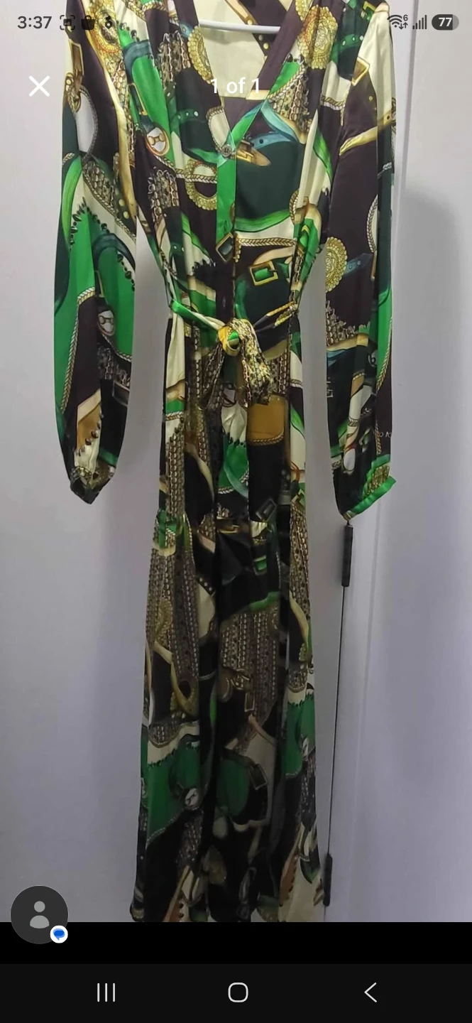 Chain Print Maxi Dress Marciano