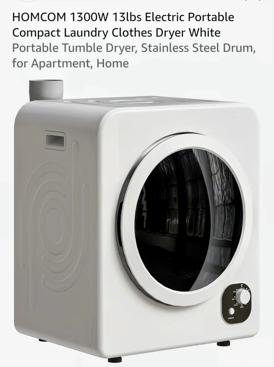 Brand New  never used Homecom 1300w portable clothes dryer