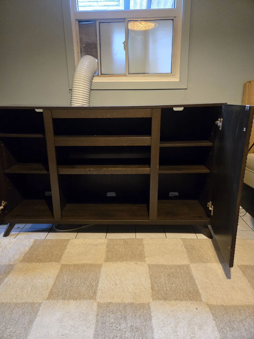Dark Brown Wooden Sideboard Media Console