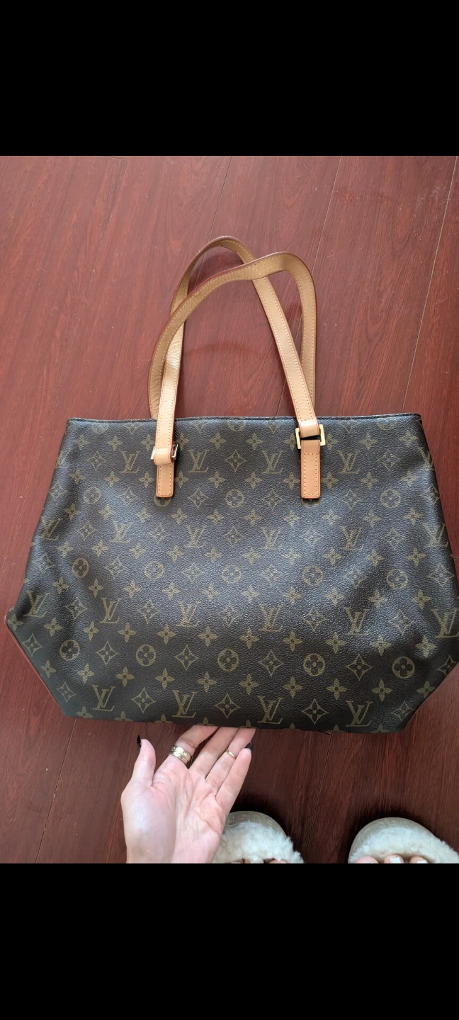 Vintage Louis Vuitton Monogram Canvas Tote with Gold Buckle
