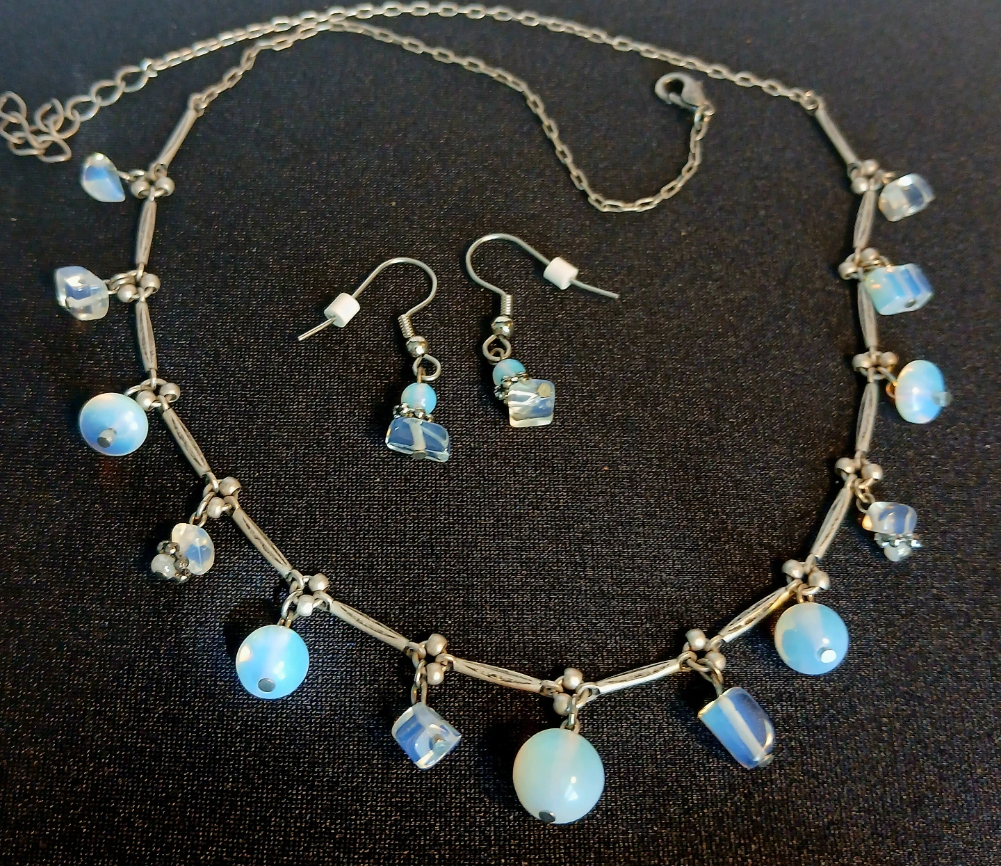 Moon stone necklace and earring set - photo 4