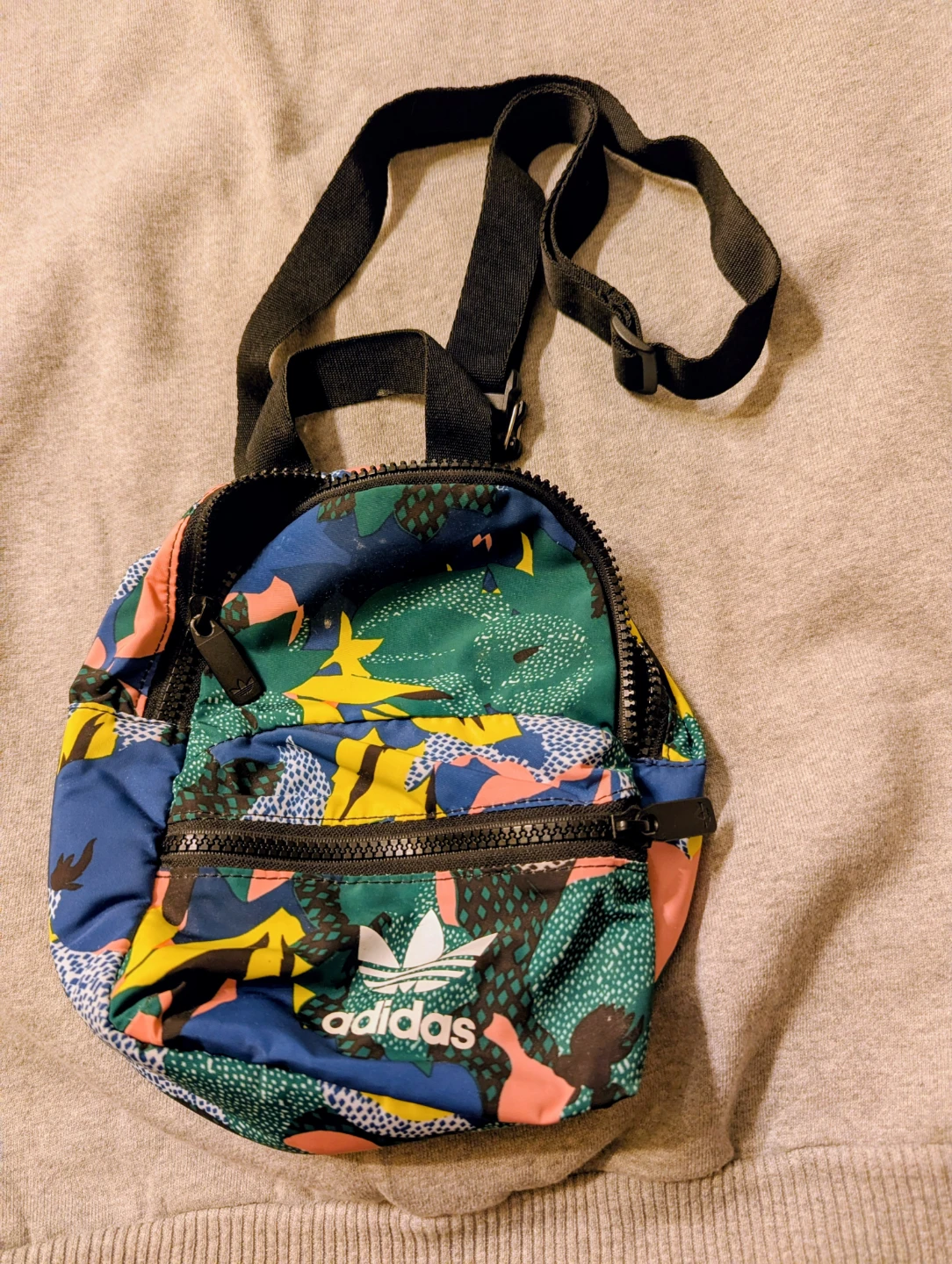 Adidas Mini Backpack - Colorful Abstract Print