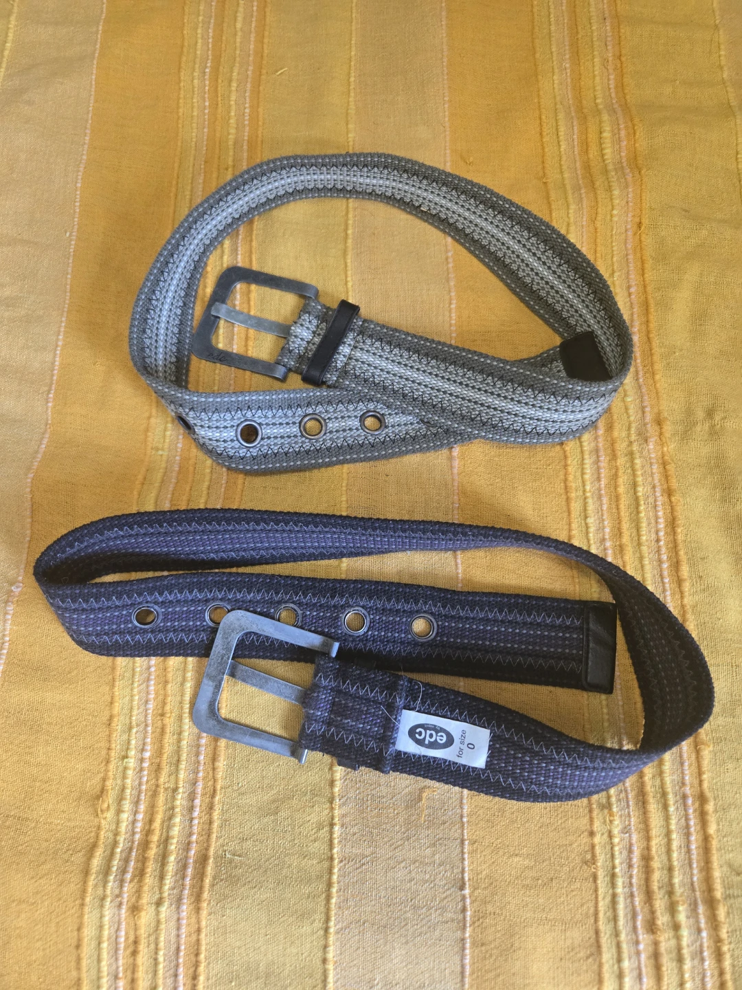 Two Canvas Belts by Esprit