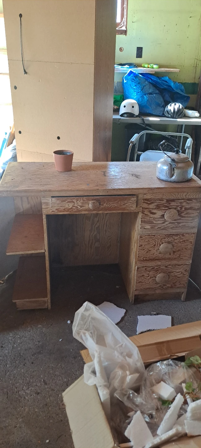 Wooden Desk with Drawers - photo 4