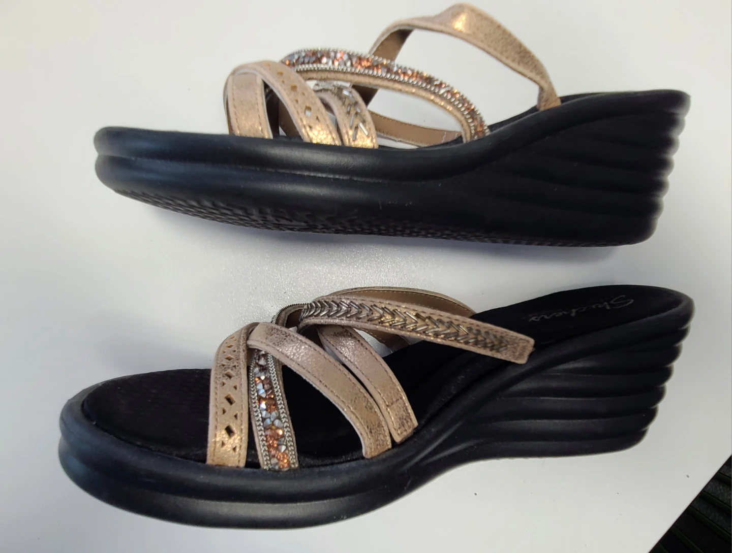 Skechers Memory Foam Wedge Sandals