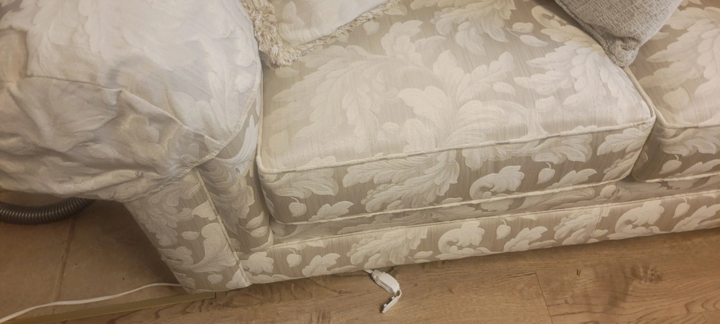 Beige Floral Sofa and Loveseat Set - photo 3