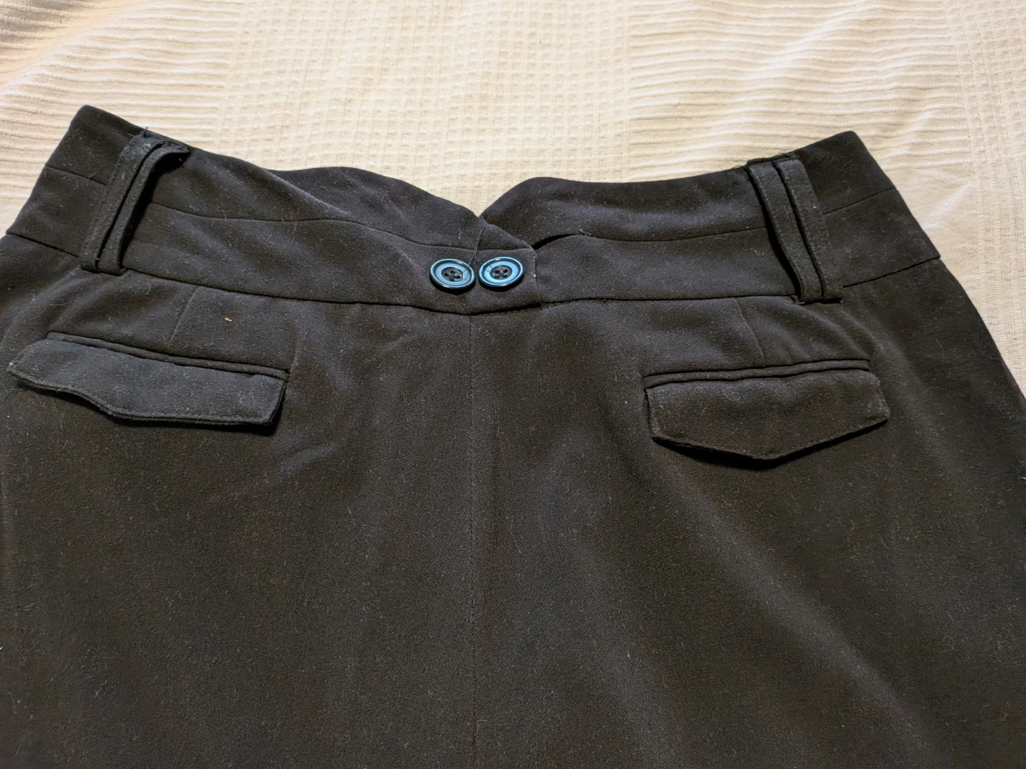 Larry Levine Black Stretch Pants Size 14🏈 - photo 3