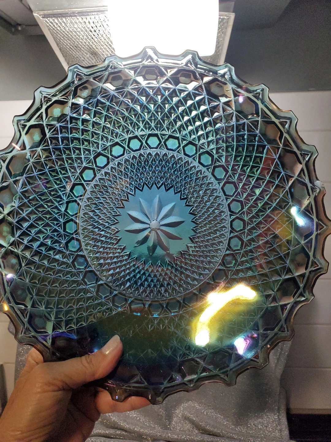 Iridescent Carnival Glass Bowl - photo 5