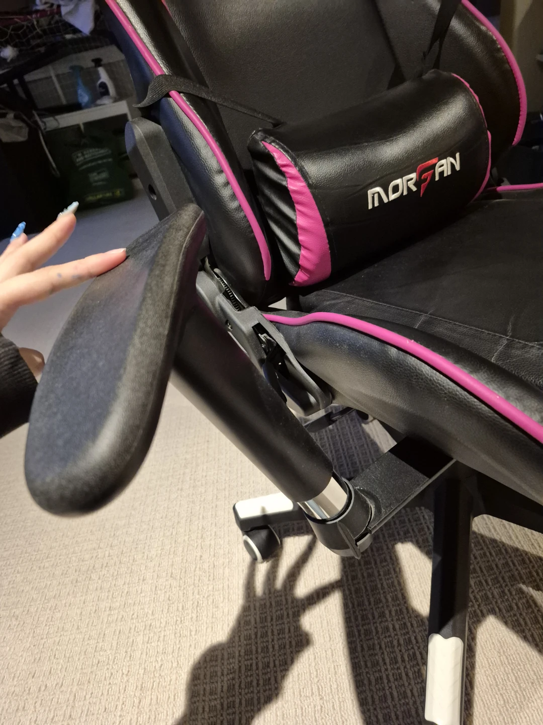 MORGAN Gaming Chair - Black & Pink - photo 5