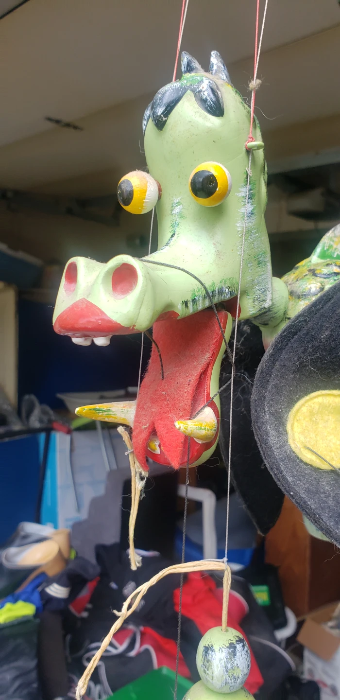 Pelham puppet rare Wooden Dragon Marionette Puppet