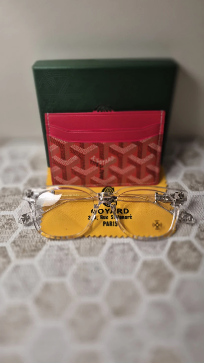 Chrome Hearts Glasses and Goyard Card Holder - photo 3