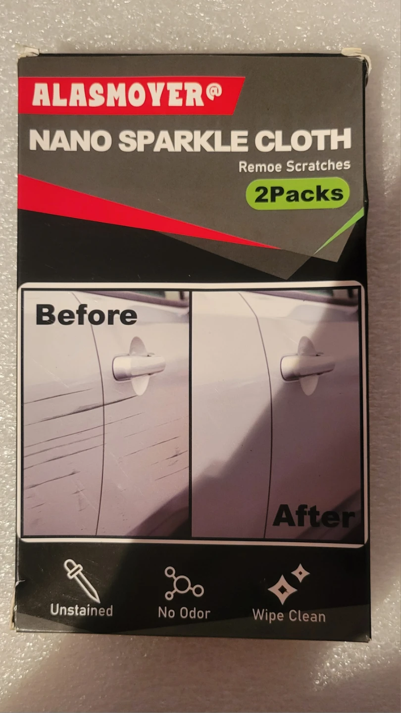 ALASMOYER Nano Sparkle Cloth - Removes Scratches (2 Packs)