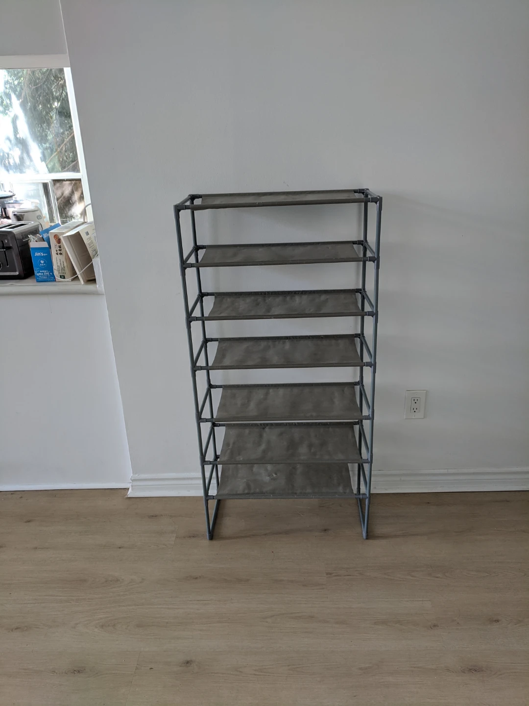 7-Tier Grey Shoe Rack