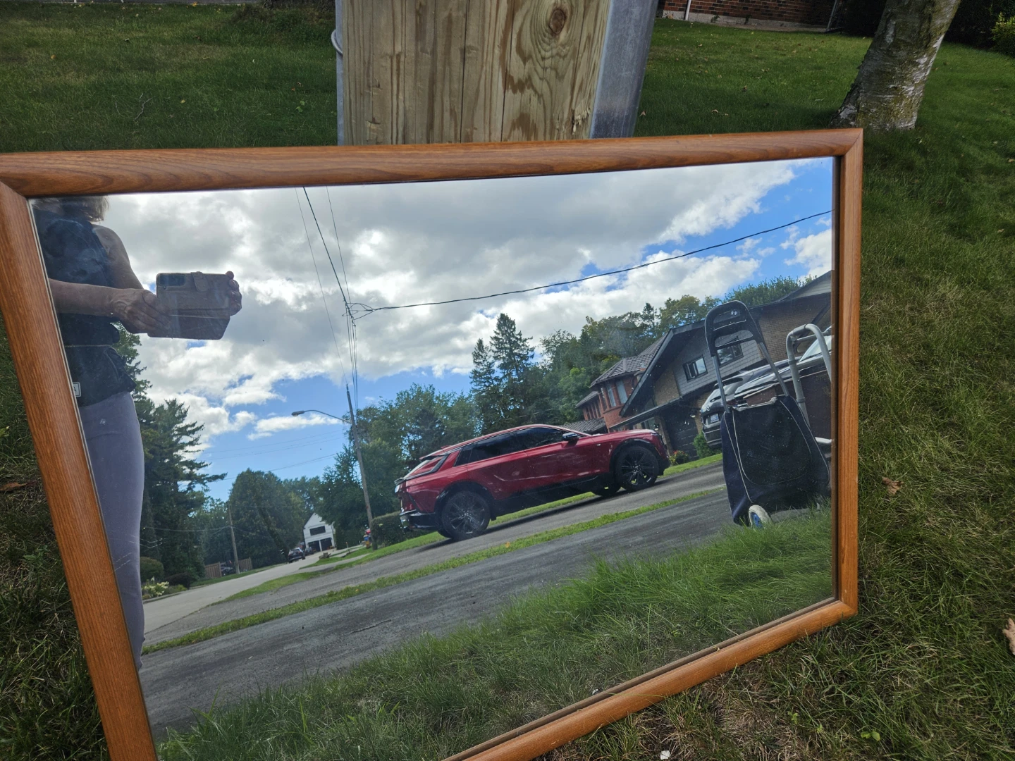 Wooden Framed Wall Mirror - photo 3