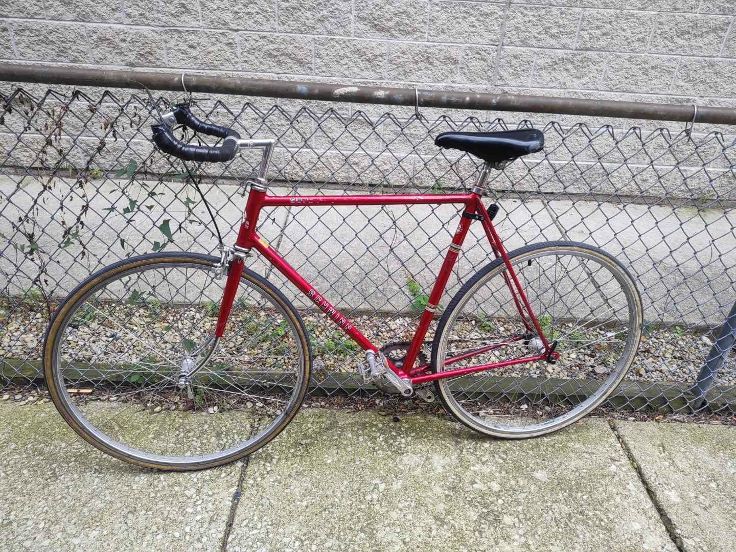 Cherry red Schwinn single speed road racer bike - photo 5