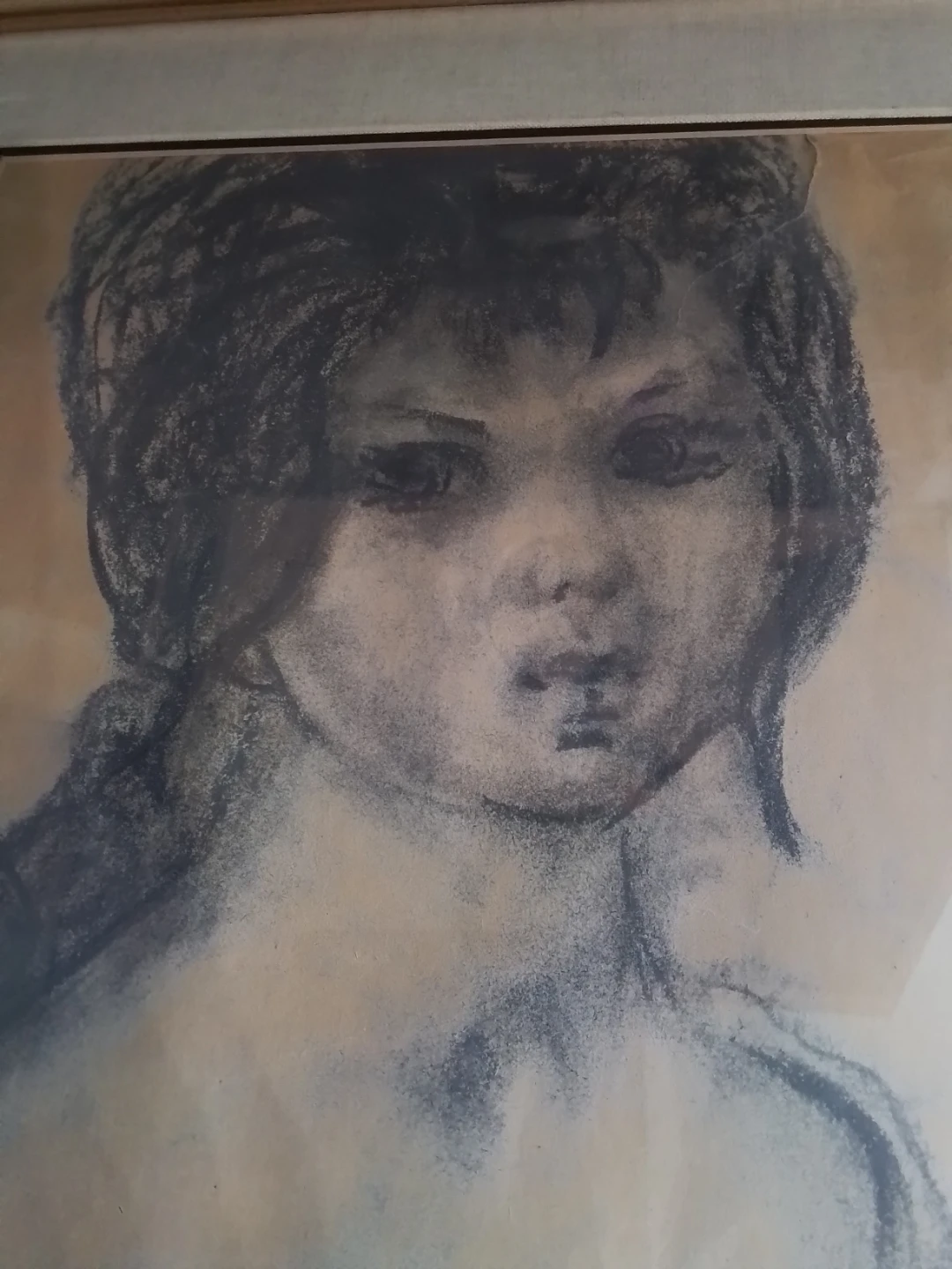 Stylized Charcoal Portrait of a Girl (Manner of Roger Etienne) - photo 4