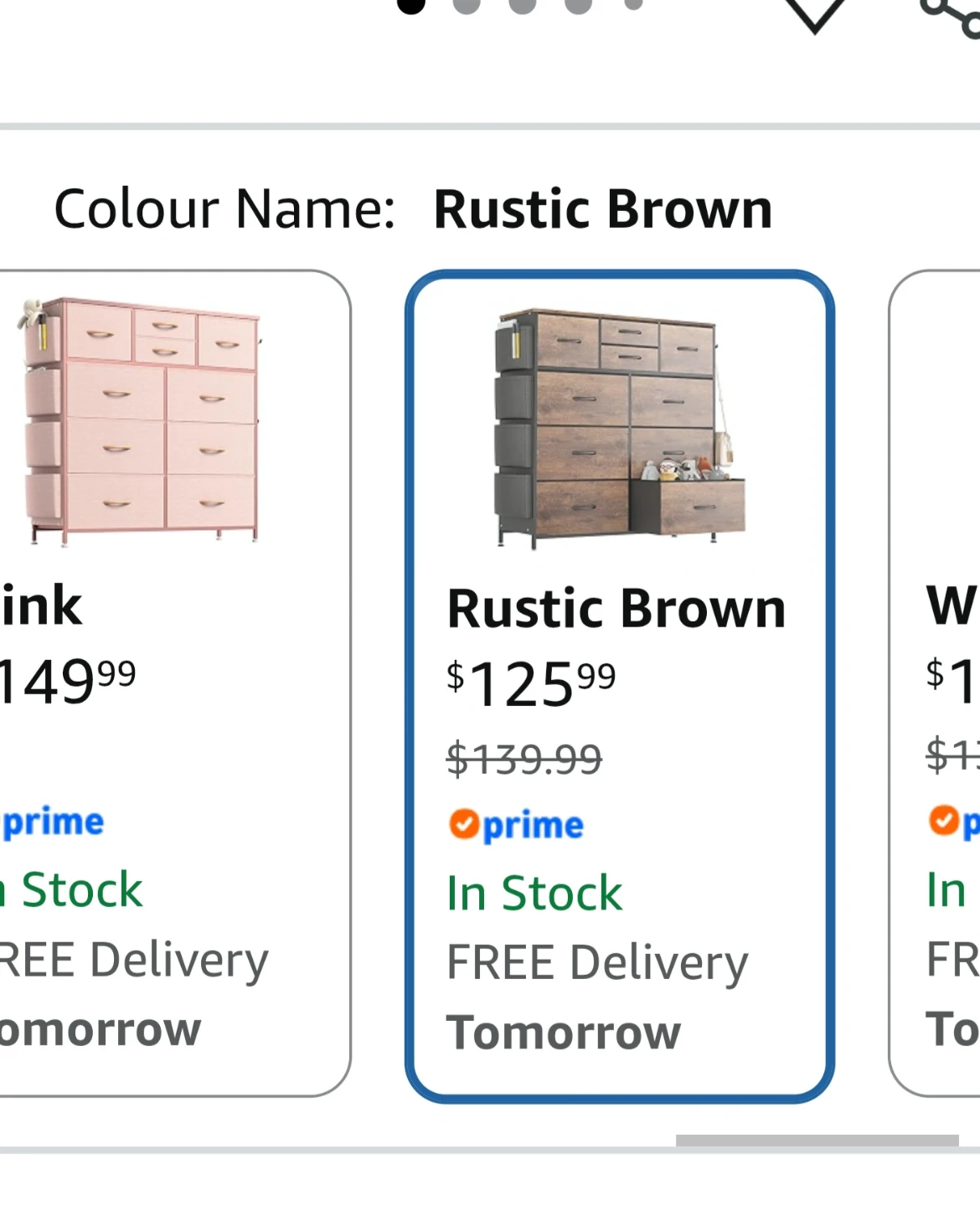 Fabric Storage Drawers Dresser - photo 2
