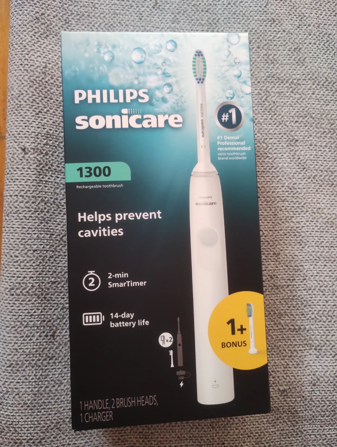 Brand new Philips Sonicare 1300 Toothbrush+ Bonus Brush Heads