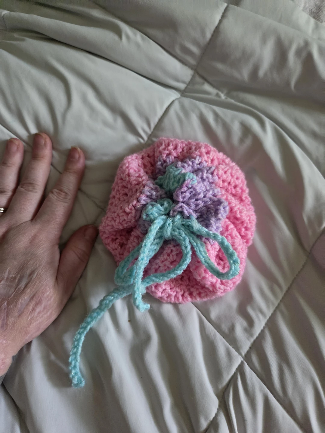Crocheted Dice Pouch/rolling tray - photo 3