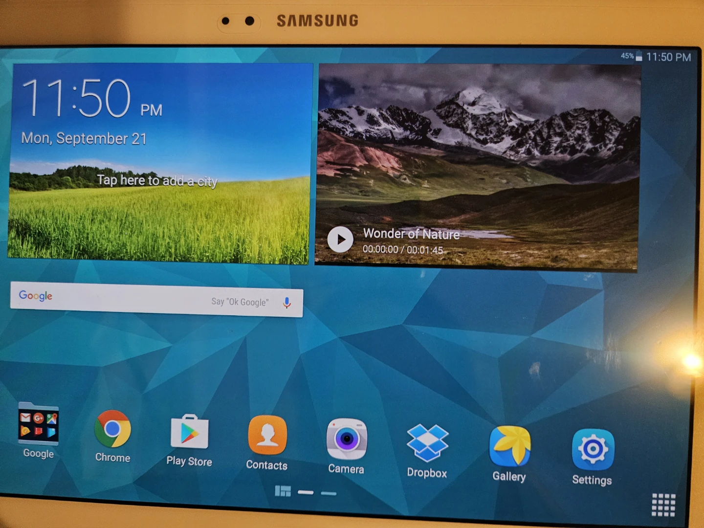 Samsung Galaxy Tab S with Red Cover