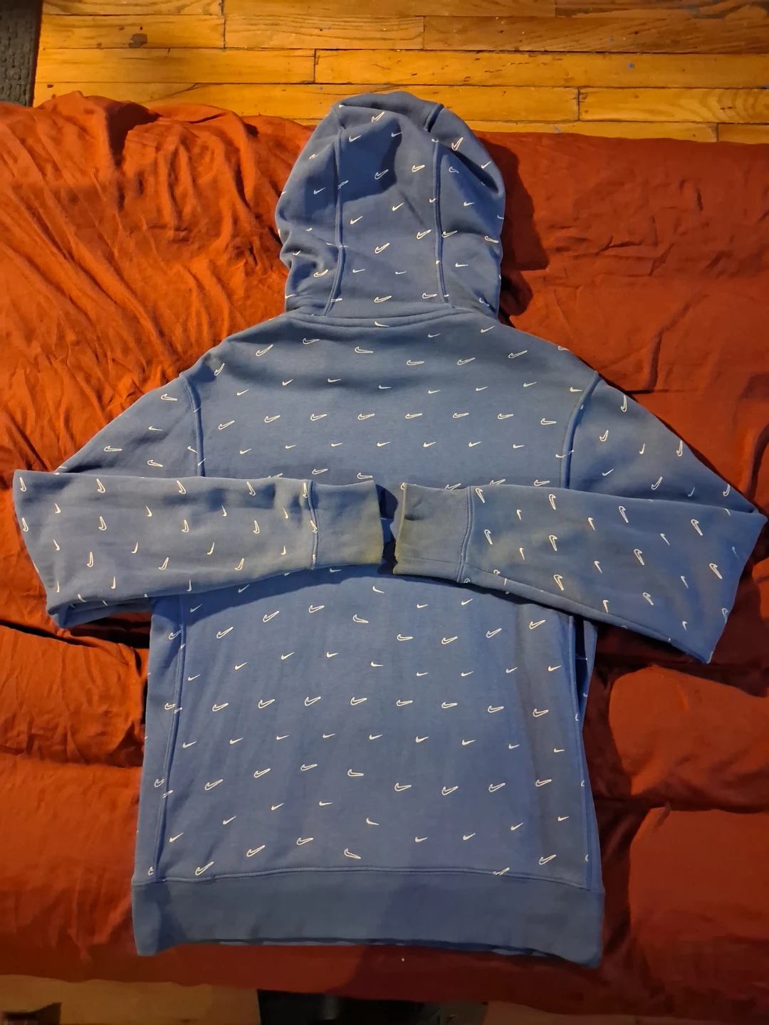 Nike Blue Swoosh Logo Hoodie - photo 2