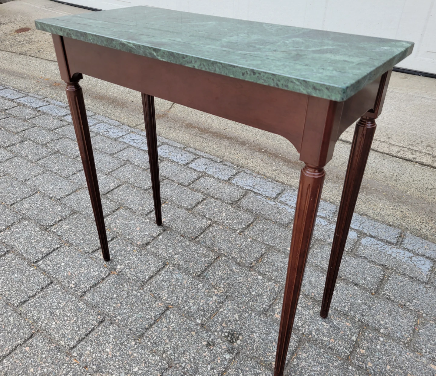 Vintage Bombay Company Green Marble Top Console Table . - photo 5